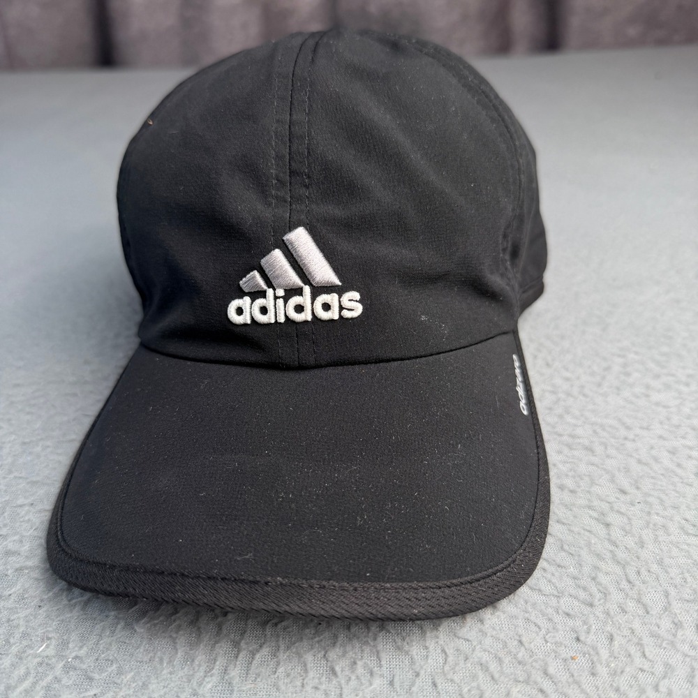 Adidas Adizero Running Hat Black Adjustable Athletic Performance Cap